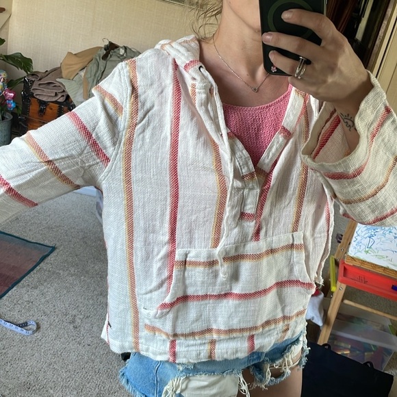 Roxy Run Around Slouchy Beach Hoodie Poncho - Picture 4 of 14